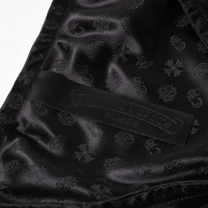 新品未使用品 CHROME HEARTS クロムハーツ シルクジャガード CHプラス シルクハーフパンツ ボクサーショーツ サイズXS 中古 4a005515