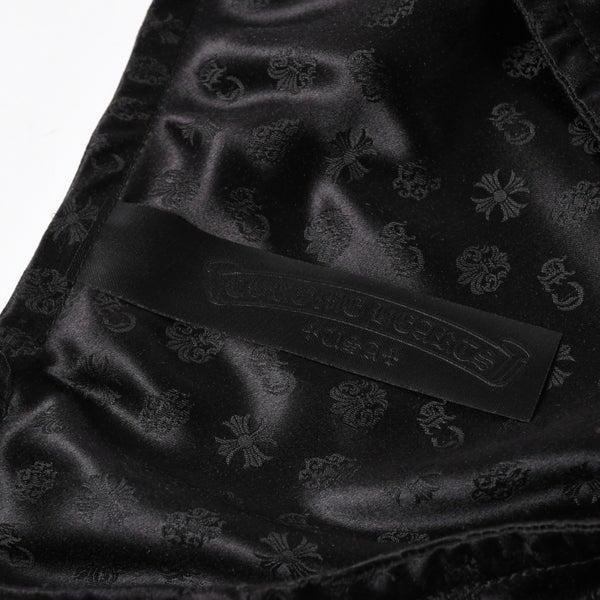 新品未使用品 CHROME HEARTS クロムハーツ シルクジャガード CHプラス シルクハーフパンツ ボクサーショーツ サイズXS 中古 4a005515