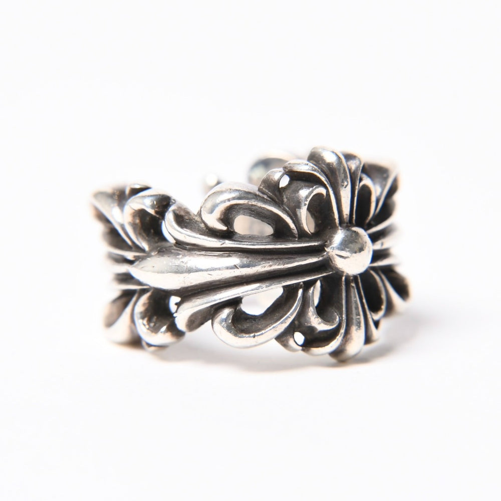 Very good condition CHROME HEARTS DOUBLE FLORAL CROSS Ring Weight approx. 16.77g Size 15.5 Used 4a007257