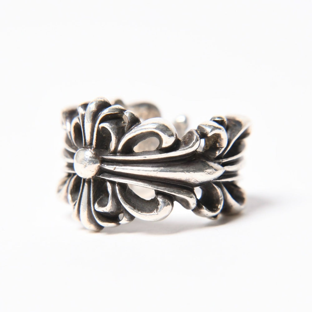 Very good condition CHROME HEARTS DOUBLE FLORAL CROSS Ring Weight approx. 16.77g Size 15.5 Used 4a007257