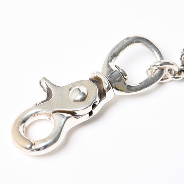 新品未使用 CHROME HEARTS クロムハーツ クロスボール ショート ウォレットチェーン 2クリップ 16ボール 127.1g シルバー925 中古 4a007345