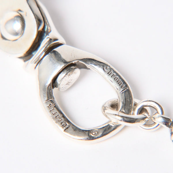 新品未使用 CHROME HEARTS クロムハーツ クロスボール ショート ウォレットチェーン 2クリップ 16ボール 127.1g シルバー925 中古 4a007345