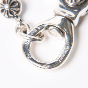 新品未使用 CHROME HEARTS クロムハーツ クロスボール ショート ウォレットチェーン 2クリップ 16ボール 127.1g シルバー925 中古 4a007345