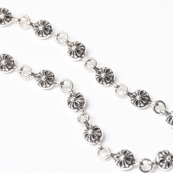 新品未使用 CHROME HEARTS クロムハーツ クロスボール ショート ウォレットチェーン 2クリップ 16ボール 127.1g シルバー925 中古 4a007345
