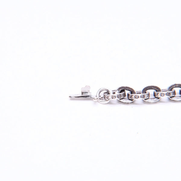 CHROME HEARTS クロムハーツ ラージ ペーパーチェーン ブレスレット 8インチ 重量約36.14g 全長約19cm シルバー925 美品 中古 4a007353
