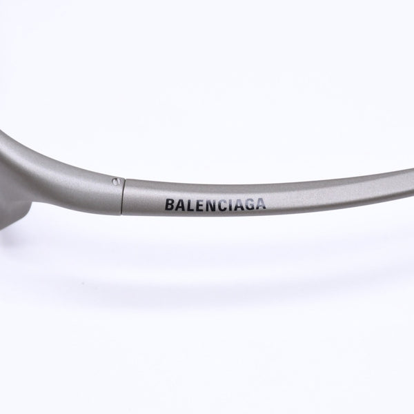 極美品 BALENCIAGA バレンシアガ BAT バット サングラス BB0229SV サイズ59□20-125 サイズXL グレー 中古 4a007033