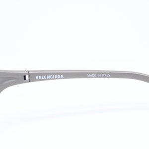 極美品 BALENCIAGA バレンシアガ BAT バット サングラス BB0229SV サイズ59□20-125 サイズXL グレー 中古 4a007033