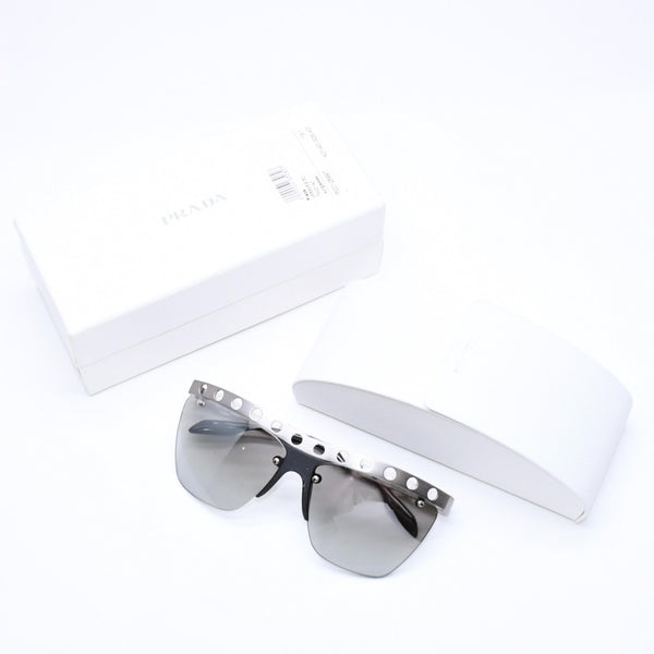 PRADA プラダ サングラス アイウェア SPR53R サイズ62□15 135 メタル プラスチック シルバー ブラック 美品 中古 4a006944