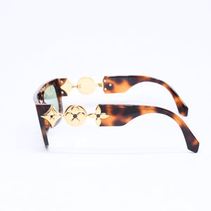 極美品 LOUIS VUITTON ルイヴィトン モノグラム トリビュート サングラス Z2449E サイズ56□21 135 べっ甲カラー Tyler,The Creator 中古 4a007032