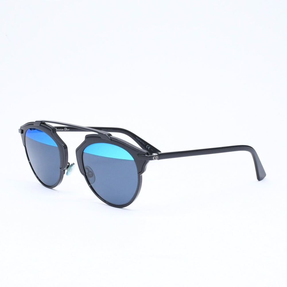 Christian Dior クリスチャンディオール DiorSoReal サングラス アイウェア サイズ48□22 140 ブラック ブルー 美品 中古 4a007026
