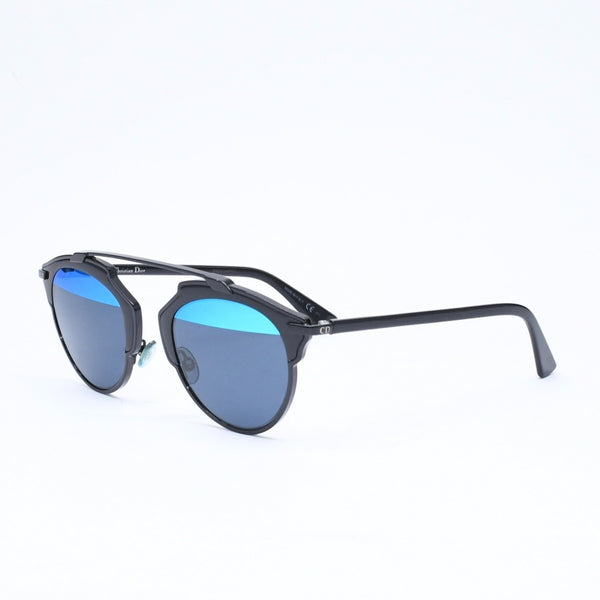 Christian Dior クリスチャンディオール DiorSoReal サングラス アイウェア サイズ48□22 140 ブラック ブルー 美品 中古 4a007026