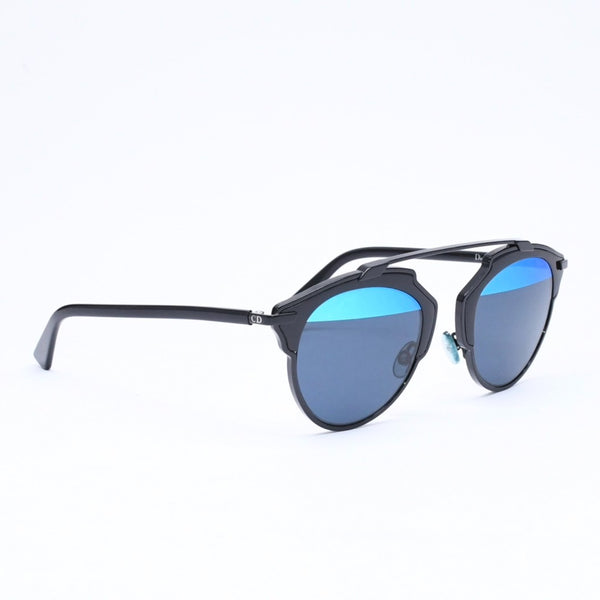 Christian Dior クリスチャンディオール DiorSoReal サングラス アイウェア サイズ48□22 140 ブラック ブルー 美品 中古 4a007026