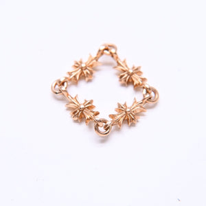 極美品 CHROME HEARTS クロムハーツ 22K タイニーE CHプラス リング 重量約4.12g サイズ9号 パヴェピンクサファイヤ ミニクロス 中古 4a007361