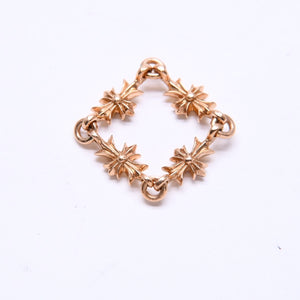 極美品 CHROME HEARTS クロムハーツ 22K タイニーE CHプラス リング 重量約4.12g サイズ9号 パヴェピンクサファイヤ ミニクロス 中古 4a007361