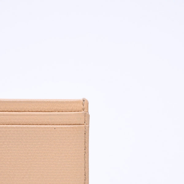 CHANEL シャネル カードケース 10番台 ココマーク ボタン キャビアスキン ベージュ ゴールド金具 美品 中古 4a007122