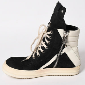 Rick Owens リックオウエンス × CHROME HEARTS クロムハーツ ジオバスケット スニーカー サイズ44 ブラック ホワイト 美品 中古 4a005116