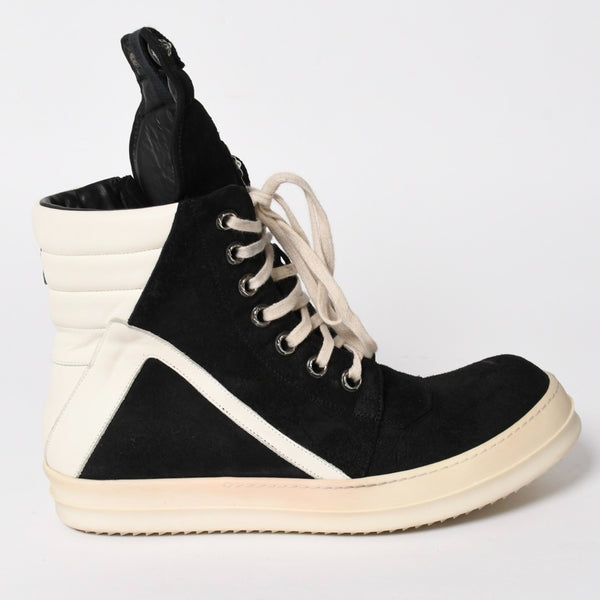 Rick Owens リックオウエンス × CHROME HEARTS クロムハーツ ジオバスケット スニーカー サイズ44 ブラック ホワイト 美品 中古 4a005116