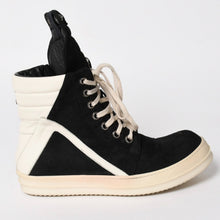 画像をギャラリービューアに読み込む, Rick Owens リックオウエンス × CHROME HEARTS クロムハーツ ジオバスケット スニーカー サイズ44 ブラック ホワイト 美品 中古 4a005116