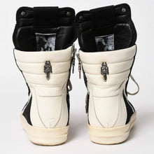 画像をギャラリービューアに読み込む, Rick Owens リックオウエンス × CHROME HEARTS クロムハーツ ジオバスケット スニーカー サイズ44 ブラック ホワイト 美品 中古 4a005116