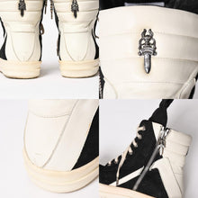 画像をギャラリービューアに読み込む, Rick Owens リックオウエンス × CHROME HEARTS クロムハーツ ジオバスケット スニーカー サイズ44 ブラック ホワイト 美品 中古 4a005116