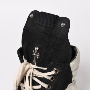 Rick Owens リックオウエンス × CHROME HEARTS クロムハーツ ジオバスケット スニーカー サイズ44 ブラック ホワイト 美品 中古 4a005116