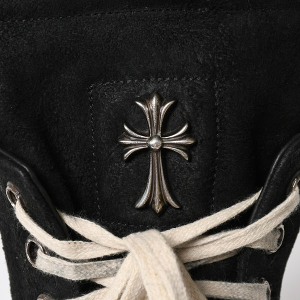 Rick Owens リックオウエンス × CHROME HEARTS クロムハーツ ジオバスケット スニーカー サイズ44 ブラック ホワイト 美品 中古 4a005116