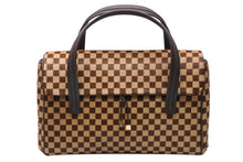Load image into Gallery viewer, 新品同様品 LOUIS VUITTON ルイヴィトン ライオン ハンドバッグ M92131 ブラウン レザー ダミエソバージュ ゴールド金具 中古 4b011418