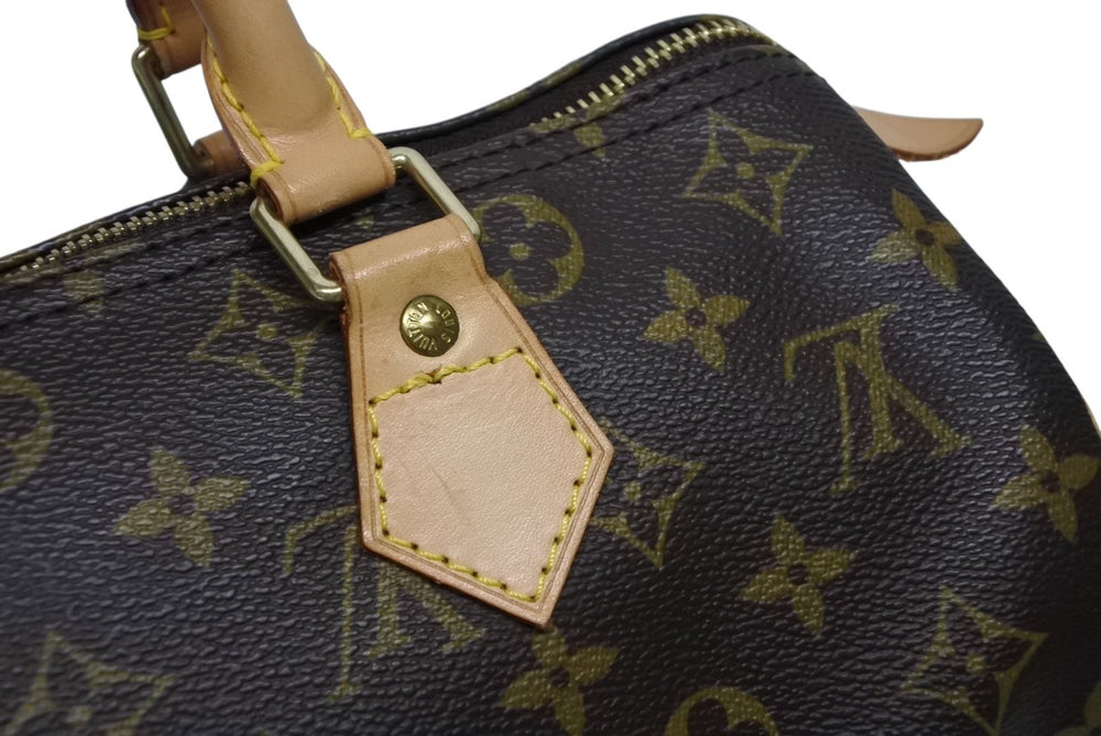 LOUIS VUITTON ルイヴィトン スピーディ30 ハンドバッグ M41526 モノグラム ブラウン 美品 中古 4b011622