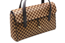 Load image into Gallery viewer, 新品同様品 LOUIS VUITTON ルイヴィトン ライオン ハンドバッグ M92131 ブラウン レザー ダミエソバージュ ゴールド金具 中古 4b011418