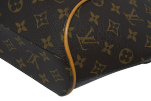 極美品 LOUIS VUITTON ルイヴィトン エリプスPM ハンドバッグ モノグラム M51127 PVC ヌメ革 ブラウン ゴールド金具 中古 4b011616