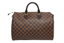 Load image into Gallery viewer, 極美品 LOUIS VUITTON ルイヴィトン スピーディ35 ハンドバッグ N41363 ダミエキャンバス ブラウン ゴールド金具 中古 4b011629