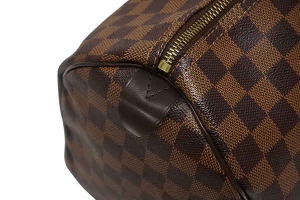 極美品 LOUIS VUITTON ルイヴィトン スピーディ35 ハンドバッグ N41363 ダミエキャンバス ブラウン ゴールド金具 中古 4b011629