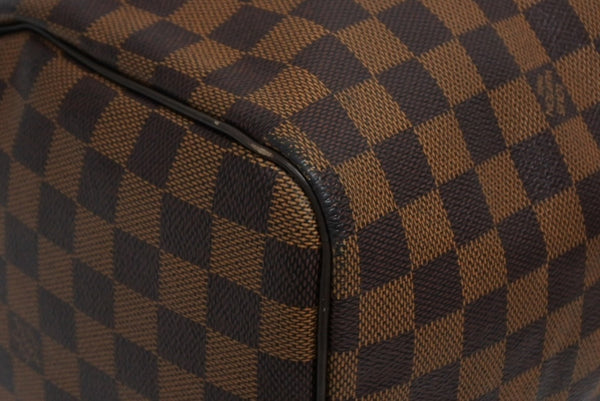 極美品 LOUIS VUITTON ルイヴィトン スピーディ35 ハンドバッグ N41363 ダミエキャンバス ブラウン ゴールド金具 中古 4b011629