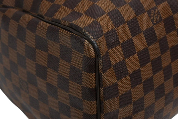 極美品 LOUIS VUITTON ルイヴィトン スピーディ35 ハンドバッグ N41363 ダミエキャンバス ブラウン ゴールド金具 中古 4b011629