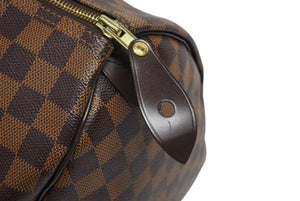 極美品 LOUIS VUITTON ルイヴィトン スピーディ35 ハンドバッグ N41363 ダミエキャンバス ブラウン ゴールド金具 中古 4b011629
