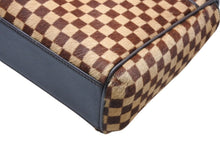 Load image into Gallery viewer, 新品同様品 LOUIS VUITTON ルイヴィトン ライオン ハンドバッグ M92131 ブラウン レザー ダミエソバージュ ゴールド金具 中古 4b011418