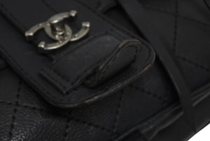 極美品 CHANEL シャネル Paris-Dallas フリンジ フラップ サドルバッグ キルティング 2014年 19番台 カーフスキン ブラック 4b011468