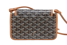 Load image into Gallery viewer, 新品未使用 GOYARD ゴヤール プリュメ ポーチウォレット ショルダーバッグ ブラウン PVC レザー シルバー金具 中古 4b011431
