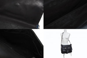 極美品 CHANEL シャネル Paris-Dallas フリンジ フラップ サドルバッグ キルティング 2014年 19番台 カーフスキン ブラック 4b011468