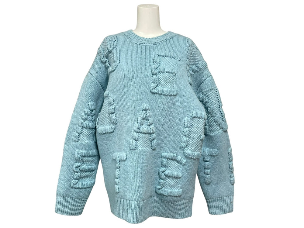 BOTTEGA VENETA ボッテガヴェネタ 立体ロゴ オーバーサイズニットセーター 707883 V26T0 サイズs 美品 中古 4b011339