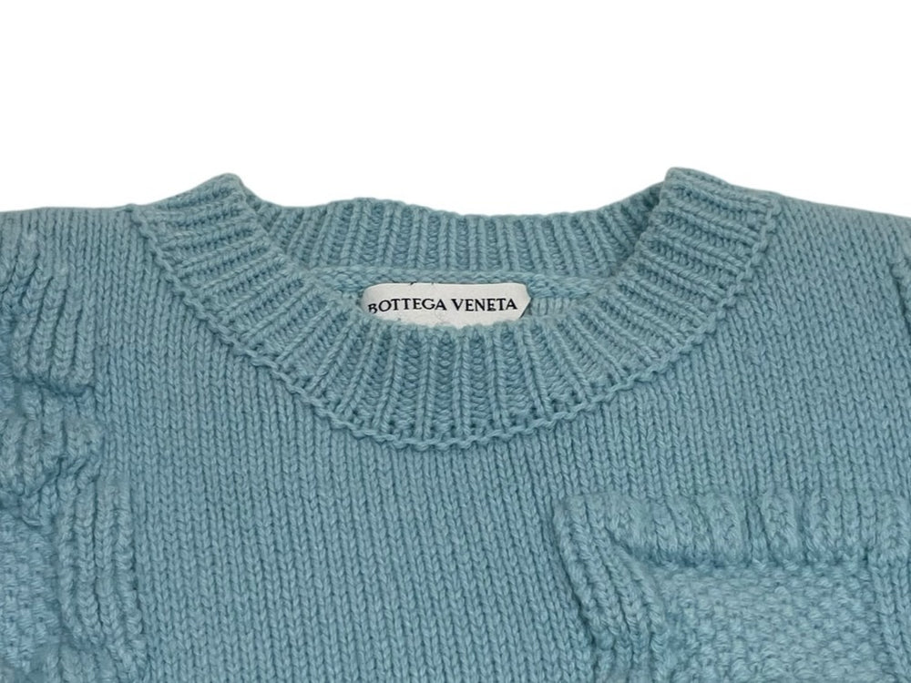 BOTTEGA VENETA 3D Logo Oversized Knit Sweater 707883 V26T0 Size S Good Condition Used 4b011339