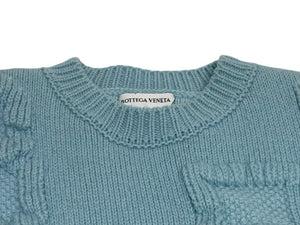 BOTTEGA VENETA ボッテガヴェネタ 立体ロゴ オーバーサイズニットセーター 707883 V26T0 サイズs 美品 中古 4b011339