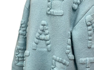 BOTTEGA VENETA ボッテガヴェネタ 立体ロゴ オーバーサイズニットセーター 707883 V26T0 サイズs 美品 中古 4b011339