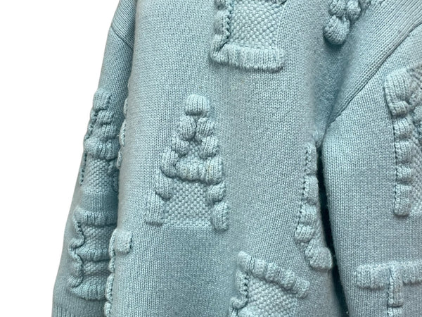 BOTTEGA VENETA ボッテガヴェネタ 立体ロゴ オーバーサイズニットセーター 707883 V26T0 サイズs 美品 中古 4b011339