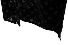 Load image into Gallery viewer, 新品未使用 CHROME HEARTS クロムハーツ ブラック ベルベット クロスダーク パターン 長袖シャツ サイズS 中古 4b011445