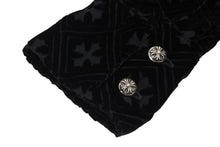 Load image into Gallery viewer, 新品未使用 CHROME HEARTS クロムハーツ ブラック ベルベット クロスダーク パターン 長袖シャツ サイズS 中古 4b011445