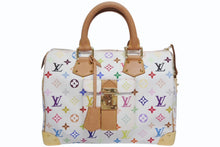 Load image into Gallery viewer, LOUIS VUITTON ルイヴィトン スピーディ30 ハンドバッグ M92643 モノグラム マルチカラー 村上隆 ホワイト 美品 中古 4b011643