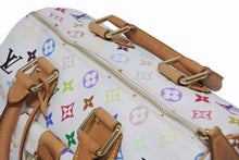 Load image into Gallery viewer, LOUIS VUITTON ルイヴィトン スピーディ30 ハンドバッグ M92643 モノグラム マルチカラー 村上隆 ホワイト 美品 中古 4b011643