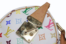 Load image into Gallery viewer, LOUIS VUITTON ルイヴィトン スピーディ30 ハンドバッグ M92643 モノグラム マルチカラー 村上隆 ホワイト 美品 中古 4b011643