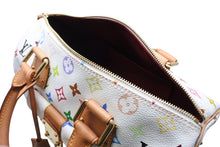 Load image into Gallery viewer, LOUIS VUITTON ルイヴィトン スピーディ30 ハンドバッグ M92643 モノグラム マルチカラー 村上隆 ホワイト 美品 中古 4b011643